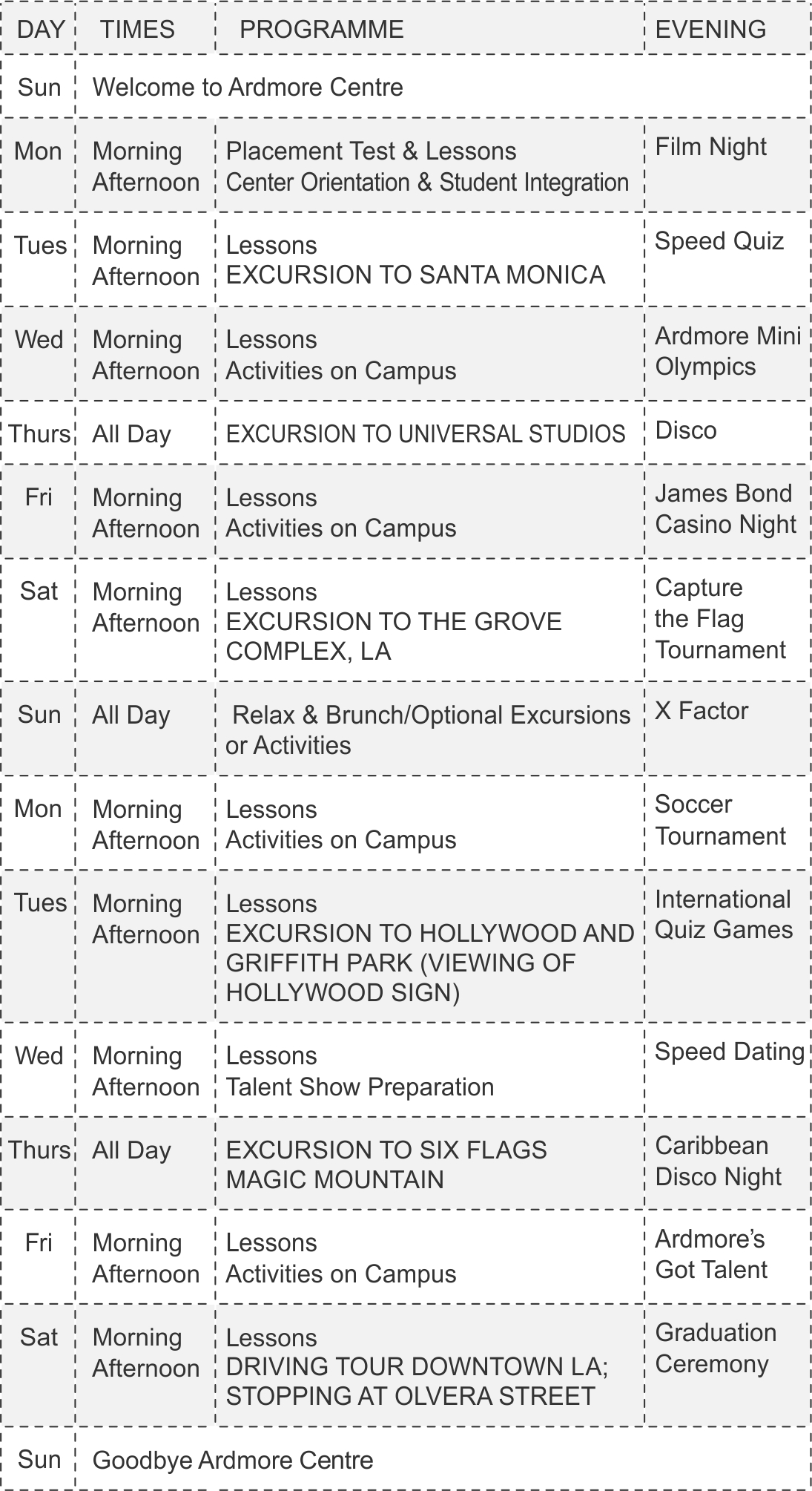 UCLA расписание